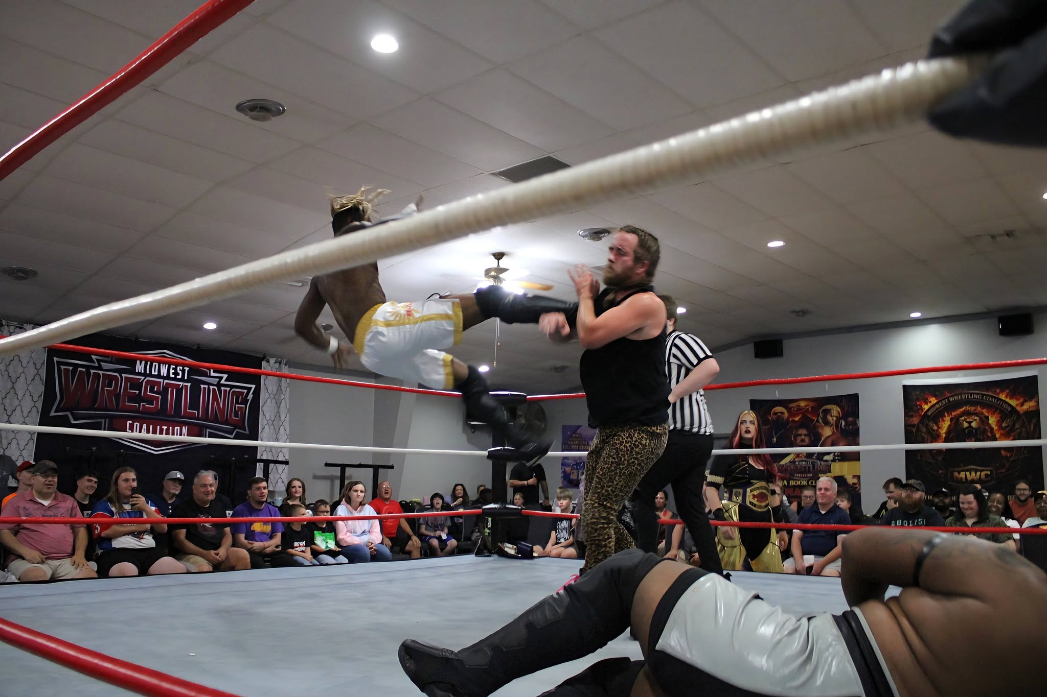 Dante Pharaoh competing in the ring