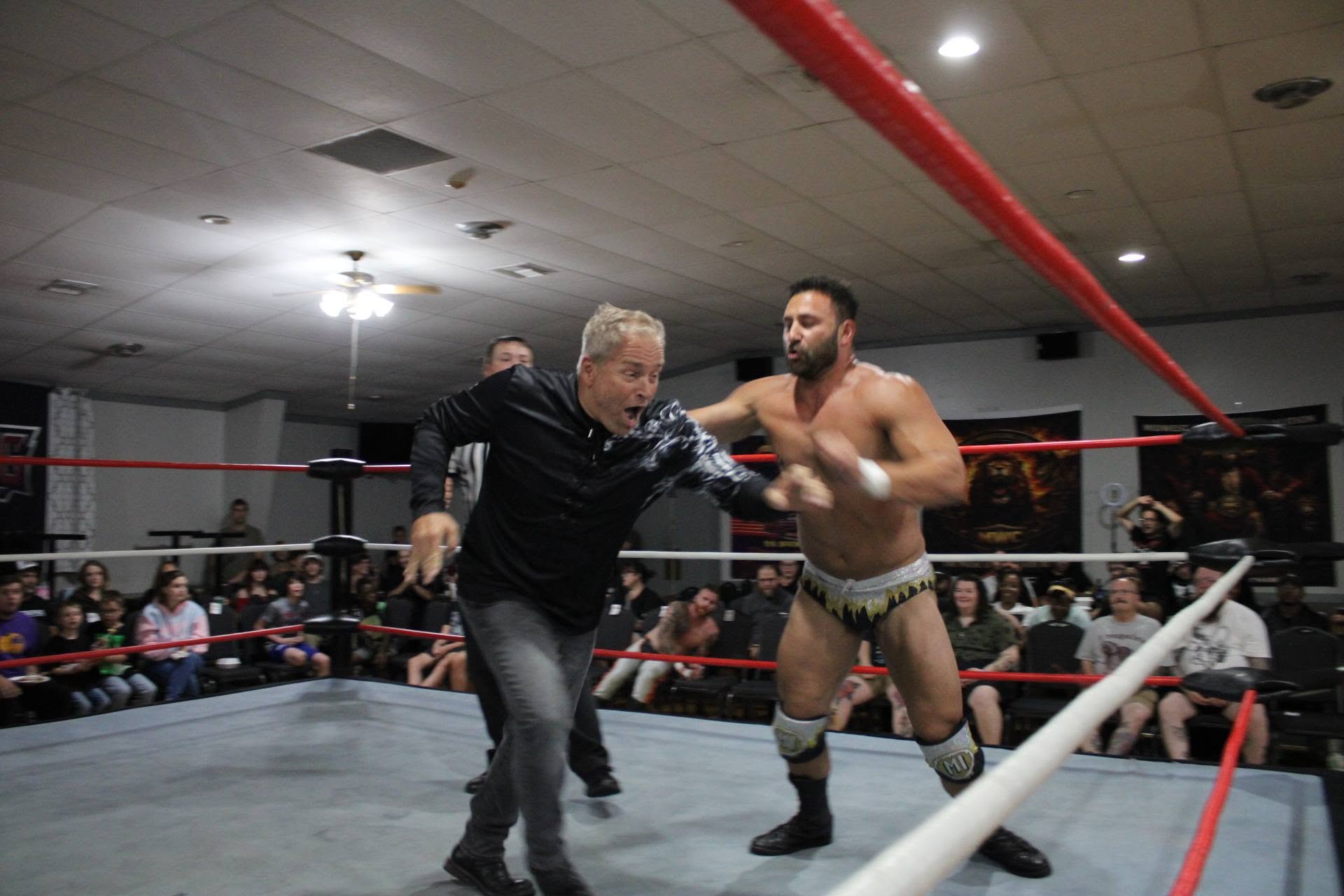 Matty Ice and Billy Dutton at ringside