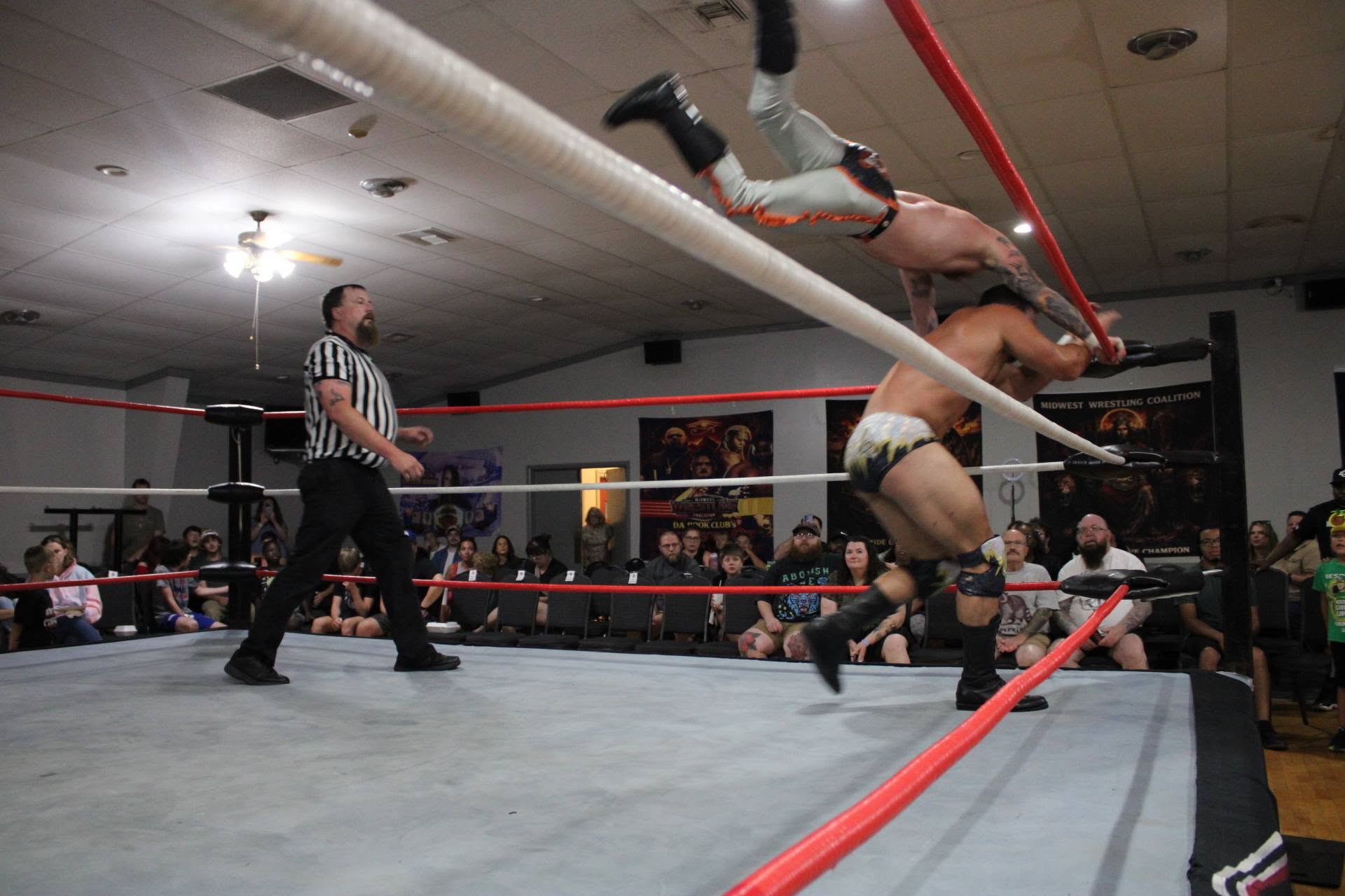 Joey O’Riley and Matty Ice in the ring
