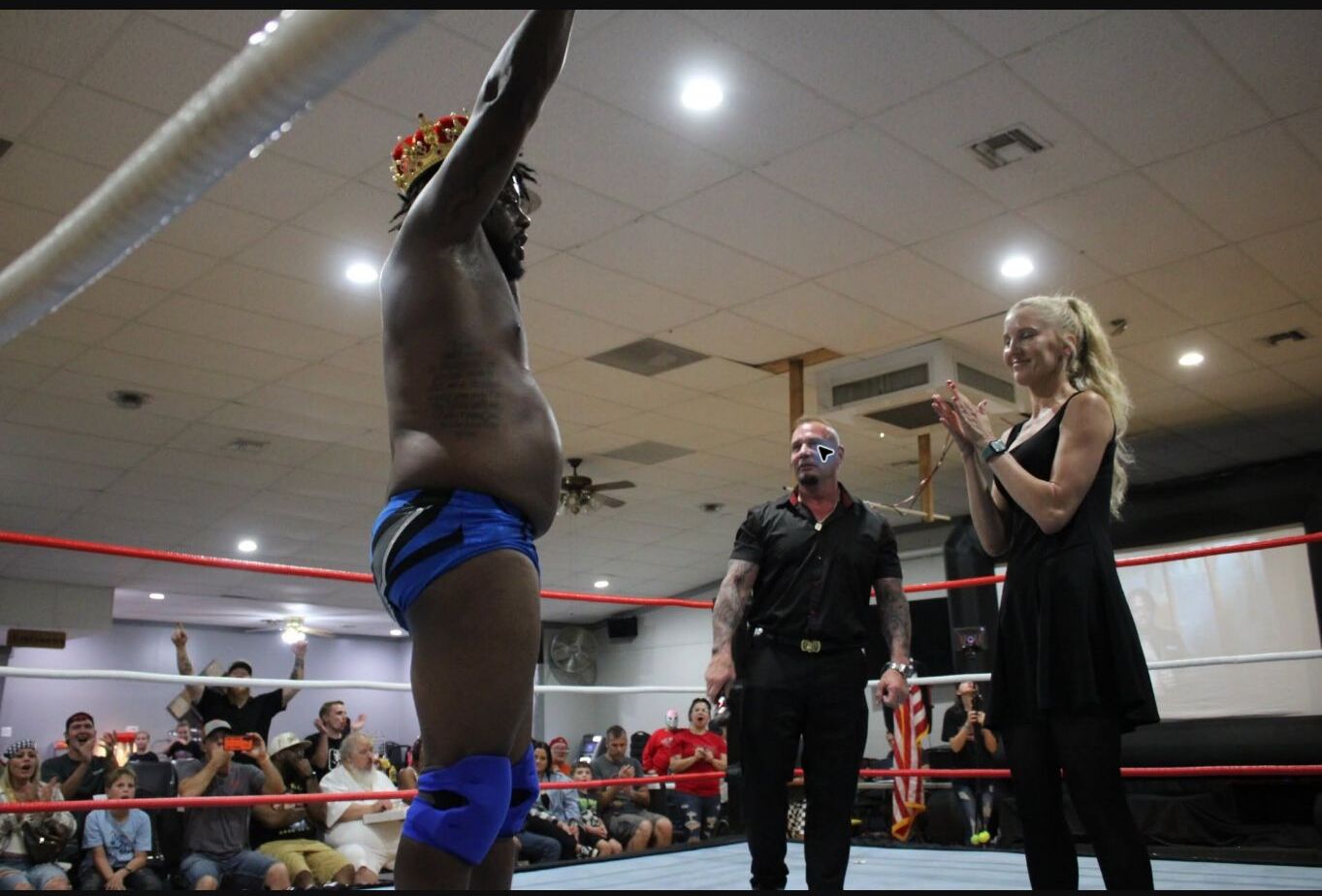 Jason Breed celebrating after the 2025 King of the Riverbend Rumble