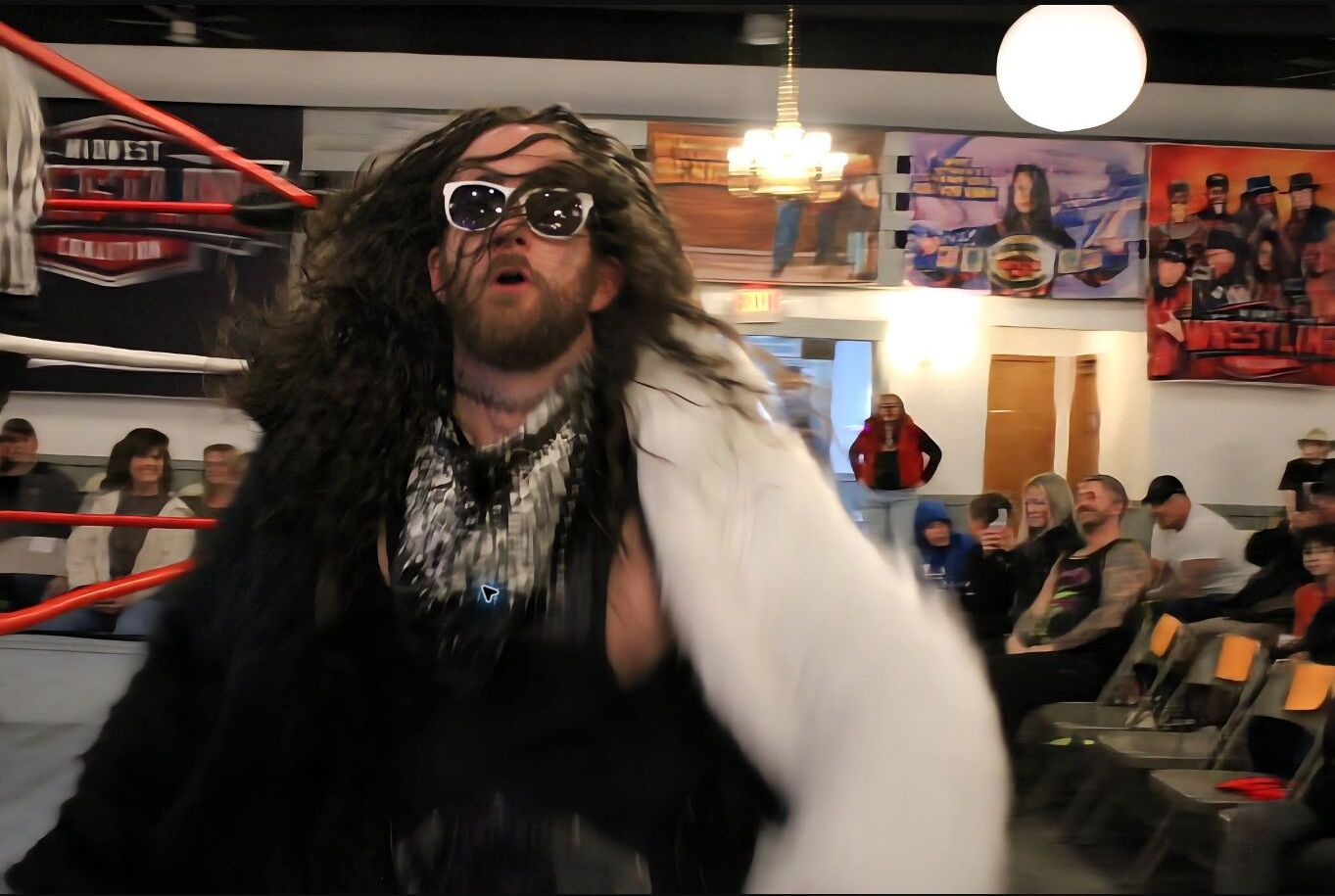 Micah Pope making his entrance at Lincoln Spring Brawl