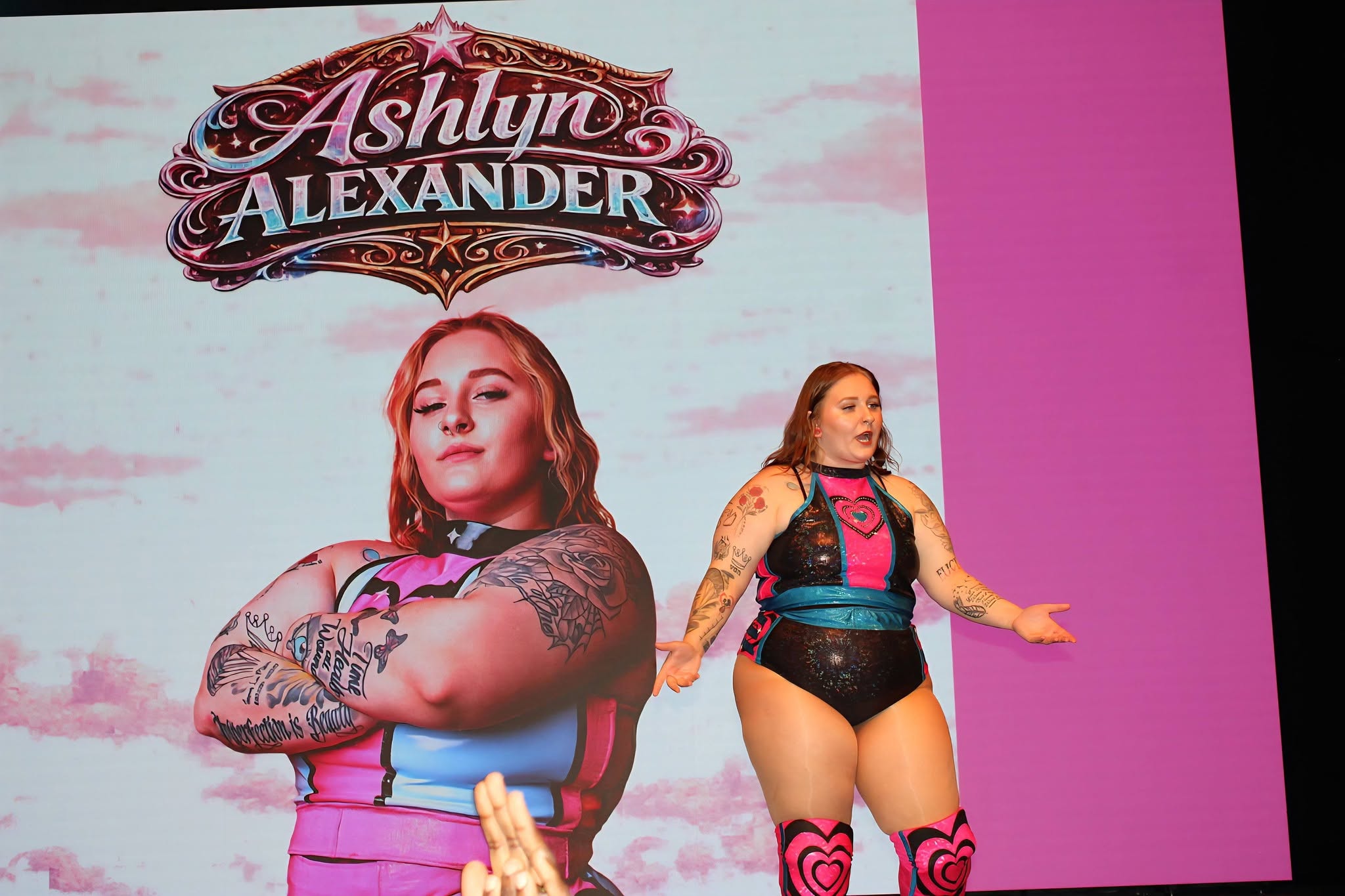 Ashlyn Alexander makes her entrance at Fight for Faith.